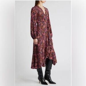 KOBI HALPERIN “Dorothy" Long-Sleeve Faux Wrap Dress
Size XL